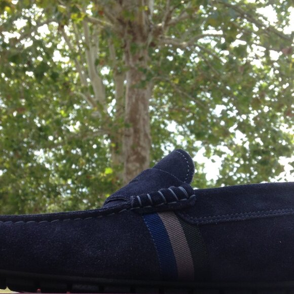 To Boot New York Ocean Drive Suede Driver Loafer Blue 8M NWT - Picture 3 of 14